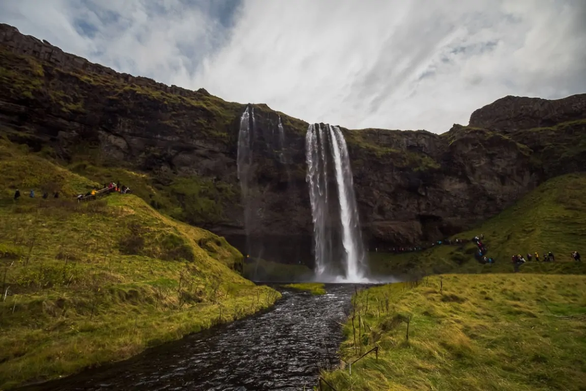 A different perspective from Seljalandsfoss.